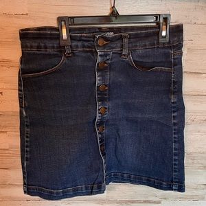 Wax Jean button up skirt